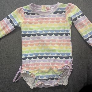 Ruffle Butts Pastel Rainbow Swimsuit